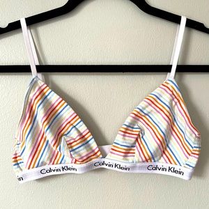 Calvin Klein Rainbow Triangle Bralette Size M